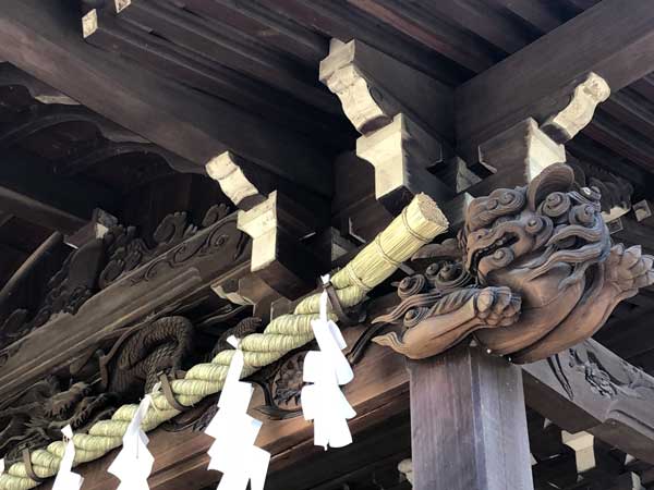 上石原若宮八幡神社の彫刻